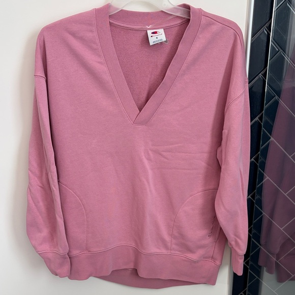 Champion Sweaters - Champion Pink V-Neck Women's Sweater
